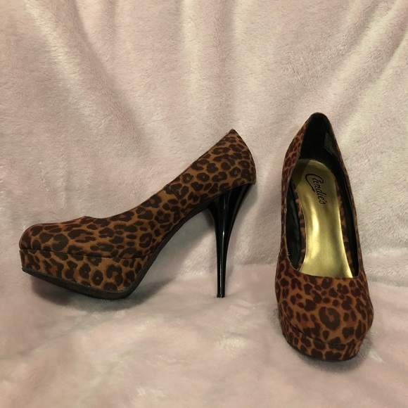 Candies Cheetah Platform Heels - Picture 2 of 8